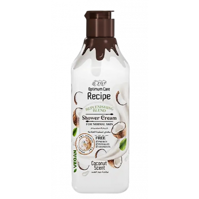 EVA OPTIMUM CARE RECIPE COCONUT SCENT REPLENISHING BLEND — SHOWER CREAM FOR NORMAL SKIN 370 ML